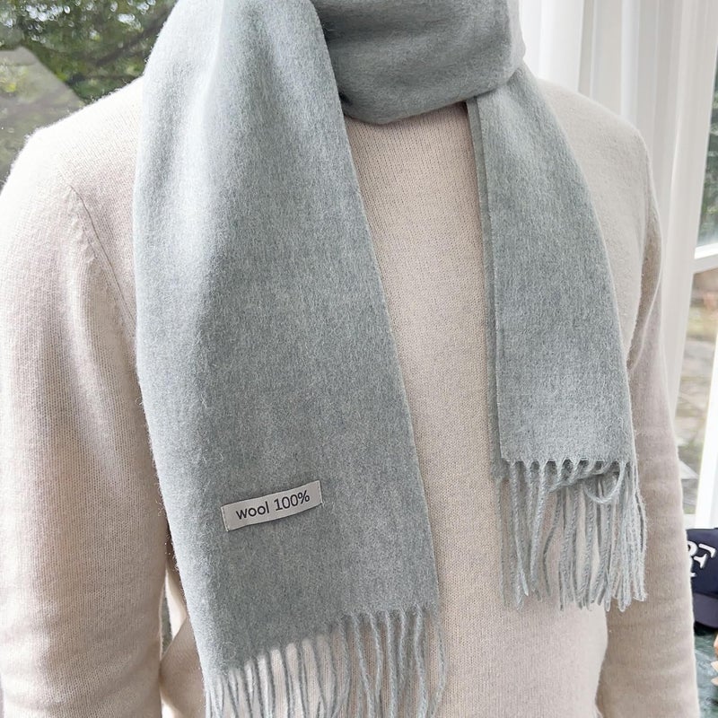 linişte 100% Wool Scarf - Men and Women Winter Warm Soft Luxurious Solid Colors Gift Box - Image 5
